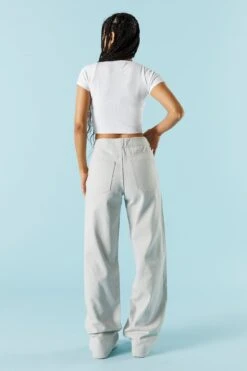 Grey High-Rise Osaka Bull Denim Baggy Jean -Deals Drape & Denim Store 075665531000 06 2 1