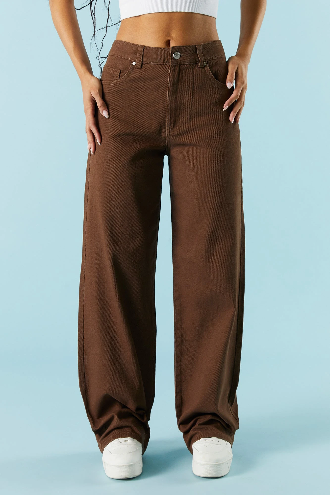 Brown High-Rise Osaka Bull Denim Baggy Jean 2 Brown High-Rise Osaka Bull Denim Baggy Jean - Image 2