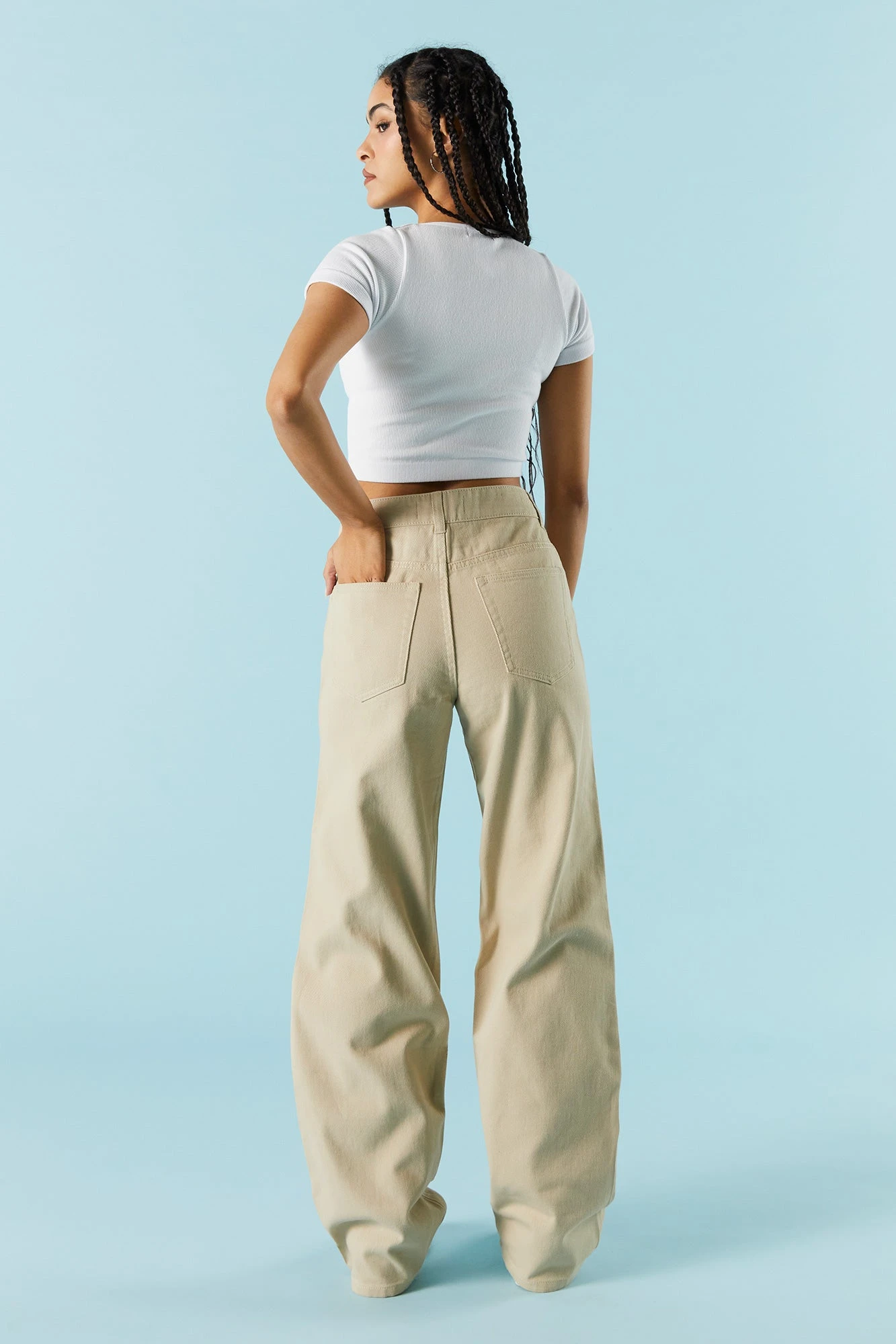 Tan High-Rise Osaka Bull Denim Baggy Jean 4 Tan High-Rise Osaka Bull Denim Baggy Jean - Image 4