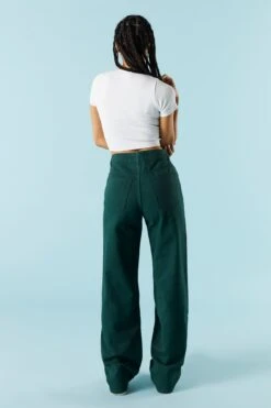 Green High-Rise Osaka Bull Denim Baggy Jean -Deals Drape & Denim Store 075665531000 31 2 1