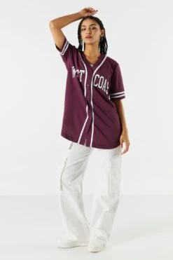 West Coast Graphic Baseball Jersey 5 West Coast Graphic Baseball Jersey -Deals Drape & Denim Store 078630728999 84 2