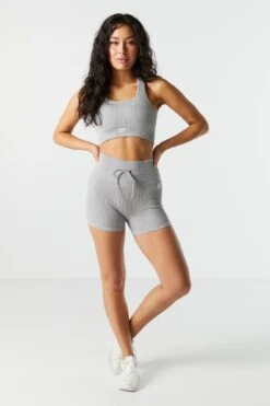 Sommer Ray Seamless Ribbed Active Bra -Deals Drape & Denim Store 078648028978 05 2