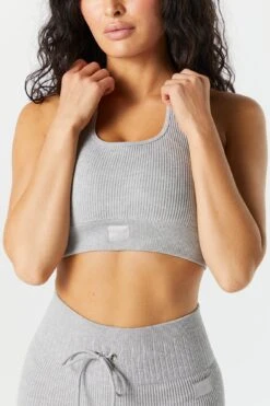 Sommer Ray Seamless Ribbed Active Bra -Deals Drape & Denim Store 078648028978 05 3