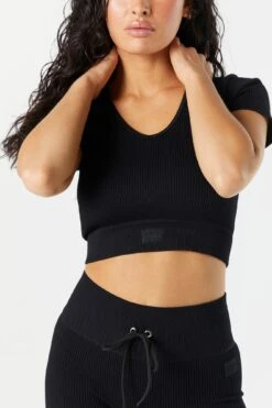 Sommer Ray Seamless Ribbed Active Short Sleeve Tee 15 Sommer Ray Seamless Ribbed Active Short Sleeve Tee -Deals Drape & Denim Store 078648028980 01 3