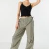 Nylon Low Rise Parachute Pant