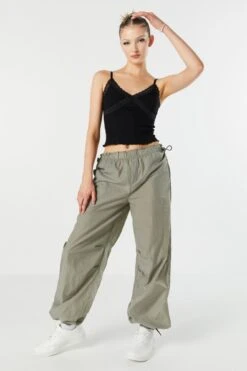 Nylon Low Rise Parachute Pant