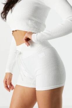 Sommer Ray Seamless Ribbed Active Tie Shortie -Deals Drape & Denim Store 078748028978 10 3 1