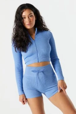 Sommer Ray Seamless Active Ribbed Tie Shortie -Deals Drape & Denim Store 078748028978 40