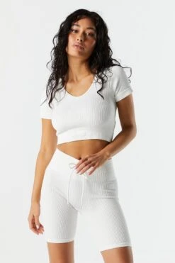 Sommer Ray Seamless Ribbed Active Tie Short -Deals Drape & Denim Store 078748028979 10