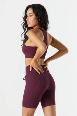 Sommer Ray Seamless Active Ribbed Tie Short -Deals Drape & Denim Store 078748028979 84 1