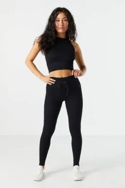 Sommer Ray Seamless Ribbed Active Tie Legging 16 Sommer Ray Seamless Ribbed Active Tie Legging -Deals Drape & Denim Store 078748028980 01