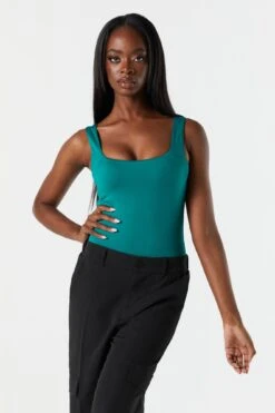 Square Neck Contour Tank Bodysuit