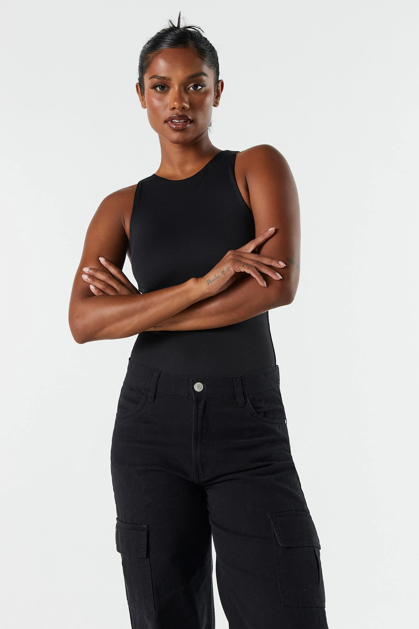 Contour High Neck Sleeveless Bodysuit 1 Contour High Neck Sleeveless Bodysuit