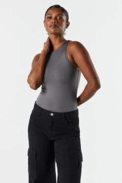 Contour High Neck Sleeveless Bodysuit 25 Contour High Neck Sleeveless Bodysuit -Deals Drape & Denim Store 079003039033 02