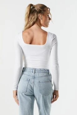 Contour Square Neck Long Sleeve Bodysuit -Deals Drape & Denim Store 079003039232 10 1
