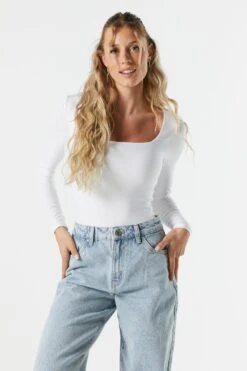 Contour Square Neck Long Sleeve Bodysuit -Deals Drape & Denim Store 079003039232 10