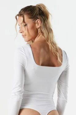 Contour Square Neck Long Sleeve Bodysuit -Deals Drape & Denim Store 079003039232 10 3