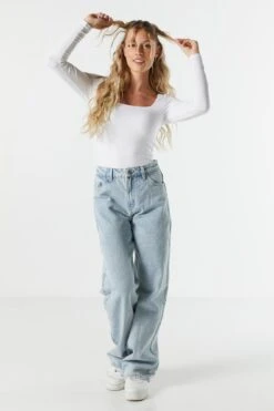 Contour Square Neck Long Sleeve Bodysuit -Deals Drape & Denim Store 079003039232 10 4