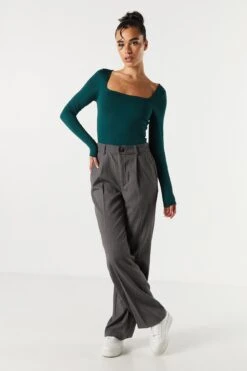 Contour Square Neck Long Sleeve Bodysuit -Deals Drape & Denim Store 079003039232 33 4