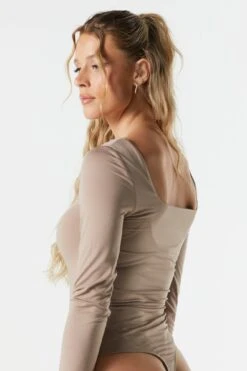 Contour Square Neck Long Sleeve Bodysuit -Deals Drape & Denim Store 079003039232 89 3