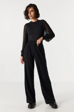 Contour Mesh Sleeve Bodysuit -Deals Drape & Denim Store 079003039234 01 4