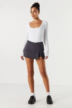 Ribbed Square Neck Long Sleeve Bodysuit -Deals Drape & Denim Store 079003039324 10 4